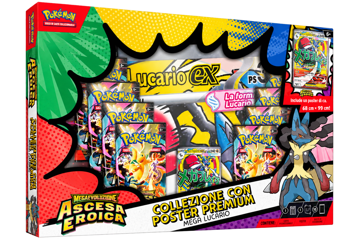 Pokémon Ascesa Eroica - Collezione con Poster Premium Mega Lucario - ITA